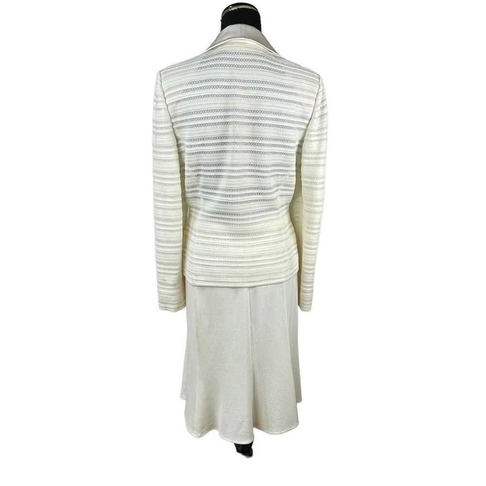 St John Evening Collection 2 Piece Blazer Skirt Tie/Button Front - Picture 8 of 16